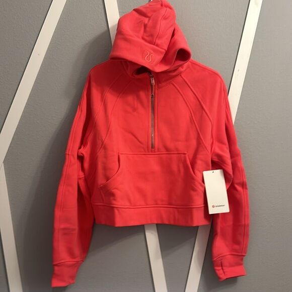 lululemon athletica Tops - Lululemon Scuba Oversized Half-Zip Hoodie Glaze Pink NWT Size M/L
